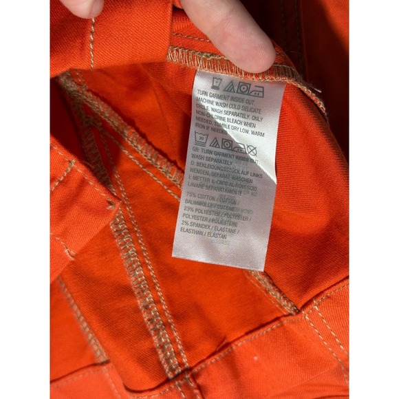 Belle by Kim Gravel Orange Button Front Blazer Jacket Womens Size L - Picture 6 of 8